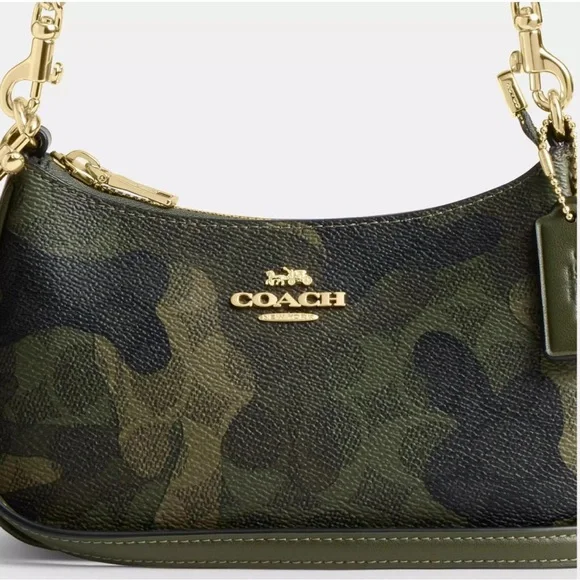 NWT！COACH Teri Mini Crossbody Bag In Signature Camo Print（CW320）gift receipt